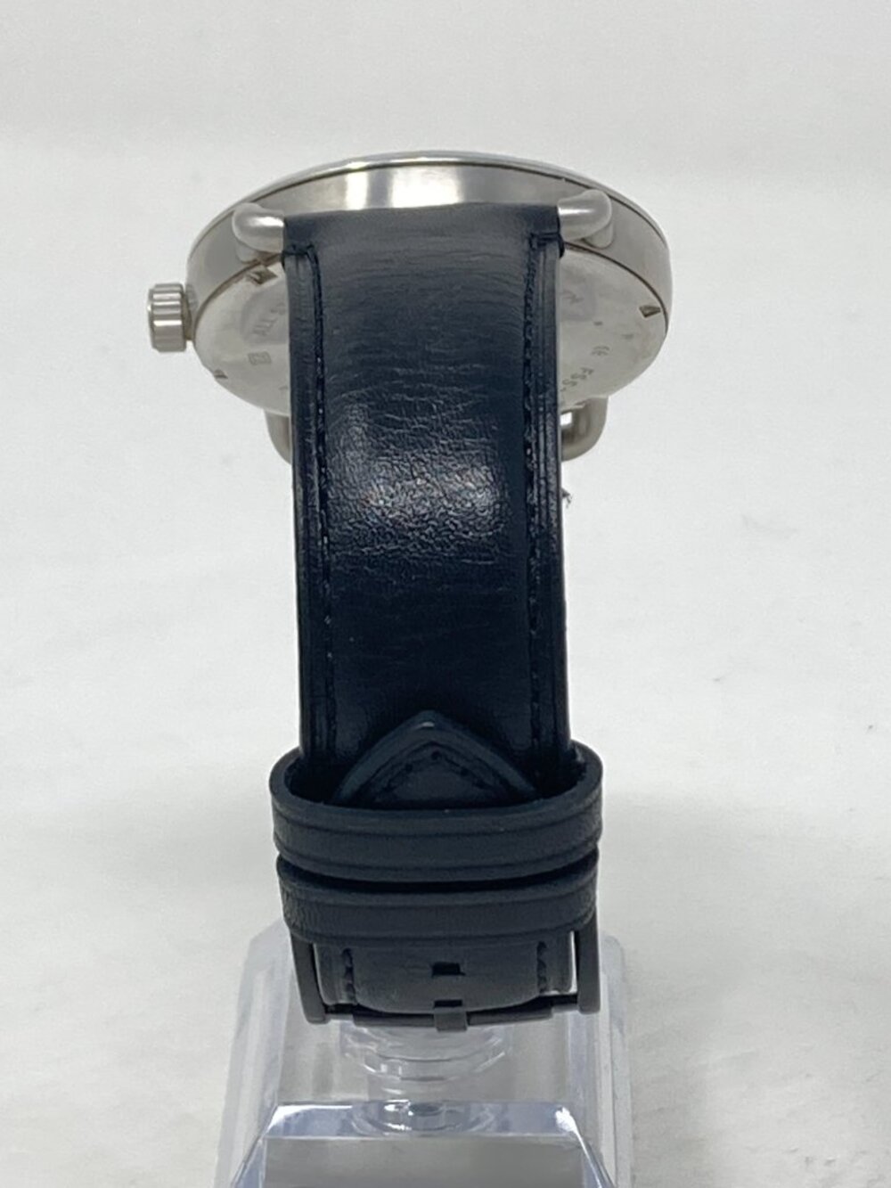 Fossil Commuter Mens Watch 52mm Silver Tone Date Black Leather New Battery - Picture 6 of 15